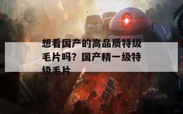 想看国产的高品质特级毛片吗？国产精一级特级毛片