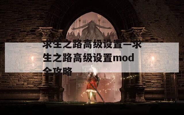 求生之路高级设置—求生之路高级设置mod全攻略