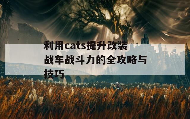 利用cats提升改装战车战斗力的全攻略与技巧