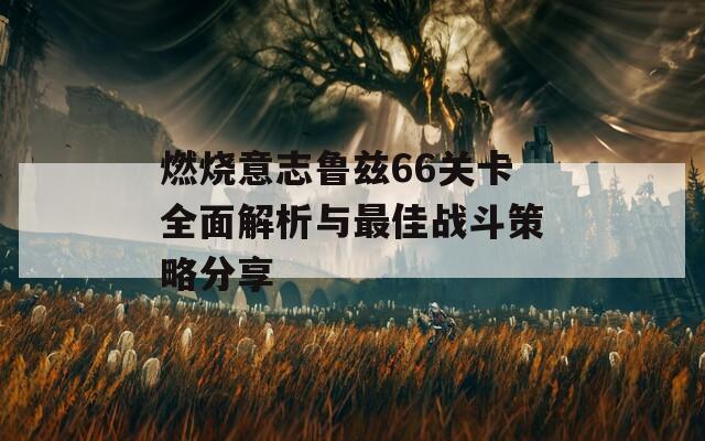 燃烧意志鲁兹66关卡全面解析与最佳战斗策略分享