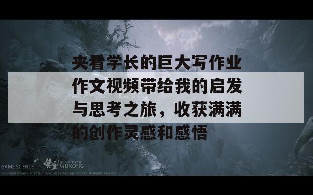 夹看学长的巨大写作业作文视频带给我的启发与思考之旅，收获满满的创作灵感和感悟