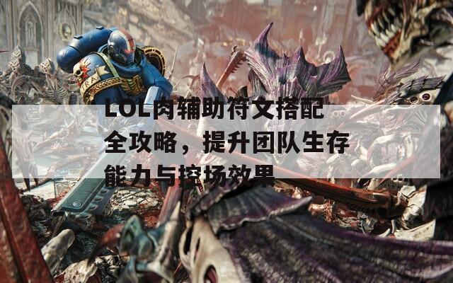 LOL肉辅助符文搭配全攻略，提升团队生存能力与控场效果