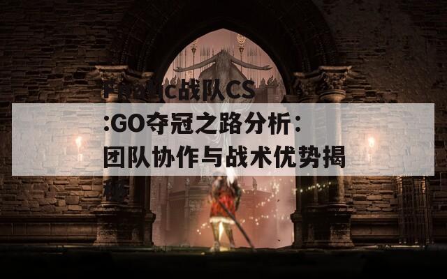 Fnatic战队CS:GO夺冠之路分析：团队协作与战术优势揭秘