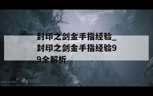 封印之剑金手指经验_封印之剑金手指经验99全解析