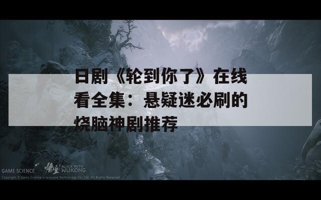 日剧《轮到你了》在线看全集：悬疑迷必刷的烧脑神剧推荐