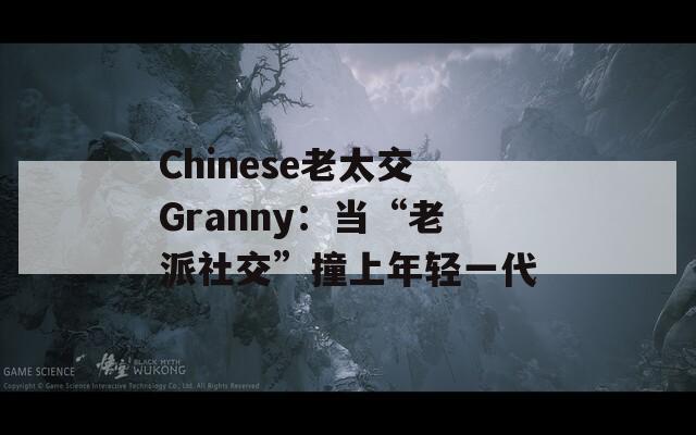 Chinese老太交Granny：当“老派社交”撞上年轻一代